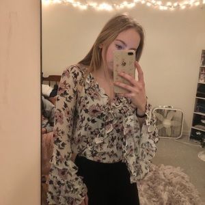 Floral American Eagle blouse